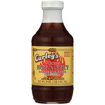 Curley's Hot & Spicy Barbecue Sauce 20oz