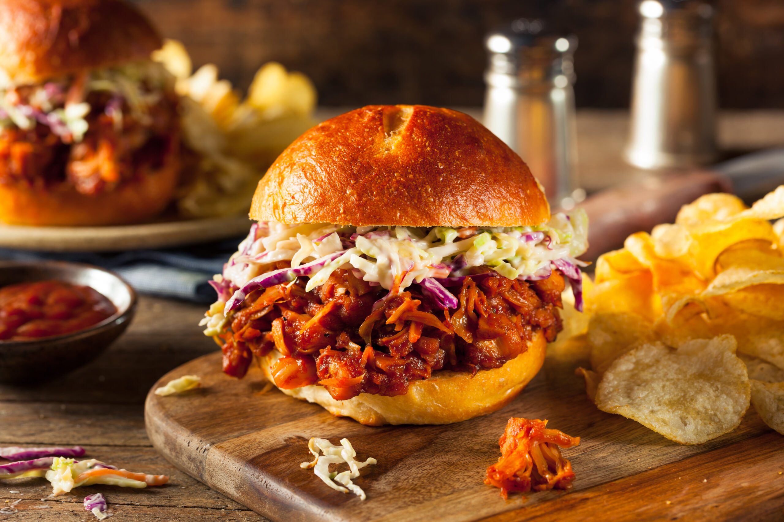 Homemade Vegan Pulled Jackfruit BBQ Sandwich is one of the new BBQ trends for summer.